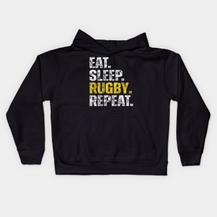 Eat Sleep Rugby Repeat Kids Hoodie